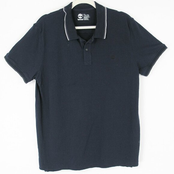 Timberland Polo Shirt XL Black Regular Fit - Picture 1 of 3
